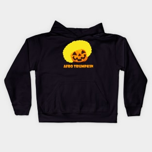 Afro Trumpkin Style for Halloween Night Kids Hoodie